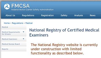 FMCSA NRCMESite Outage